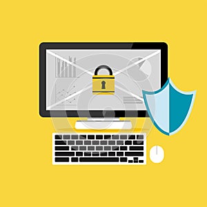 Computer protection. Data protection. Data security