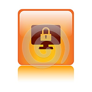 Computer protection icon web button