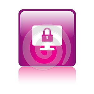 Computer protection icon web button