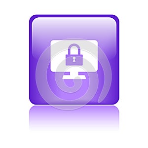 Computer protection icon web button