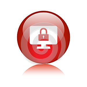 Computer protection icon web button