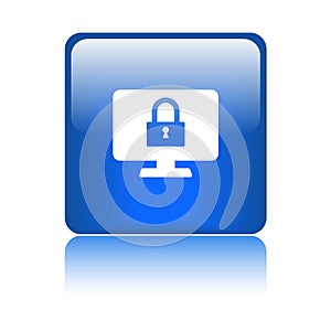 Computer protection icon web button