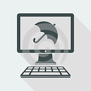 Computer protection - Vector web icon