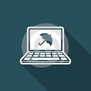 Computer protection - Vector web icon