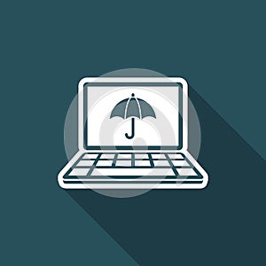 Computer protection - Vector web icon