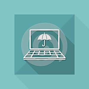 Computer protection - Vector web icon
