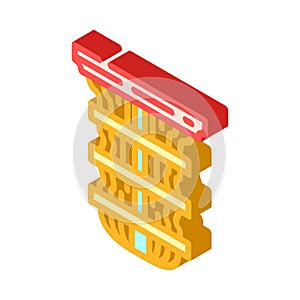 computer quantum technology isometric icon vector illustration