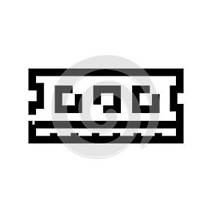Computer ram memory module hardware pixel icon