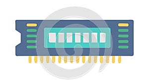 Computer RAM Memory Module Vector Icon, vector design Generative AI
