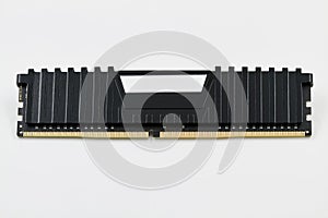 Computer RAM memory. Random Access Memory on white background. Operative memory for notebook, laptop, computer, monoblock. Closeup