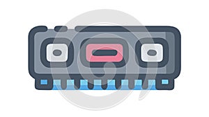 Computer RAM Module: Data Storage and Digital Memory, vector design Generative AI