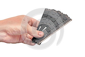 Computer RAM modules isolated over white background