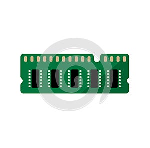 Computer RAM Random Access Memory vector icon illustration