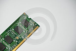 Computer RAM, system memory, main memory, random access memory, internal memory, onboard, computer detail, close-up