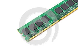 Computer RAM, system memory, main memory, random access memory, internal memory, onboard, computer detail, close-up, high resoluti