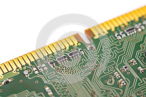 Computer RAM, system memory, main memory, random access memory, internal memory, onboard, computer detail, close-up, high resoluti