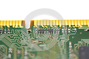 Computer RAM, system memory, main memory, random access memory, internal memory, onboard, computer detail, close-up, high resoluti