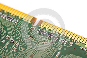 Computer RAM, system memory, main memory, random access memory, internal memory, onboard, computer detail, close-up, high resoluti