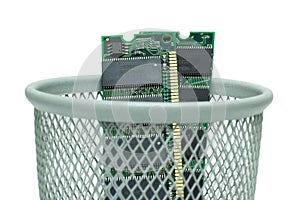 Computer RAM in trash can