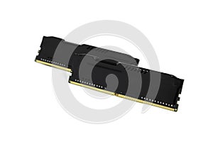 Computer RAM & x28;Random Access Memory& x29; memory on the white background