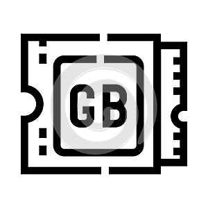 Computer random access memory gb icon design