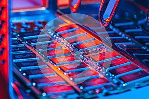 Computer random access memory RAM close up