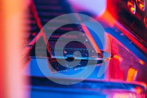 Computer random access memory RAM close up