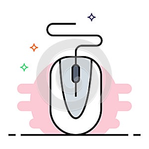 Computer reception vector  color line  icon