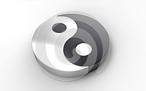 Computer rendering of a Yin Yang symbol