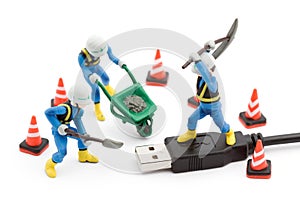 Computer repair concept