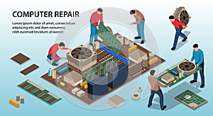 Computer Repair Service Illustration