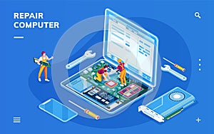 Computer repair service for smartphone application