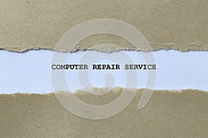 computer repair service on white paper