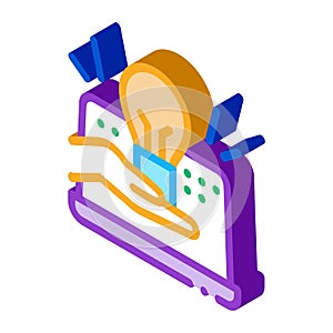 Computer savvy isometric icon vector illustration