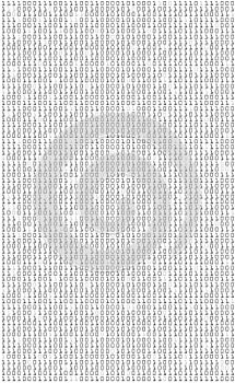 Computer science is a binary number system. Programming, coding, hacker concept. Vector