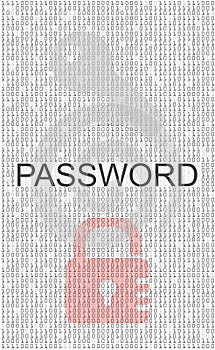 Computer science is a binary number system. Programming, coding, hacker concept. Vector