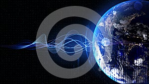 Computer science network image, scientific system connection, internet concept