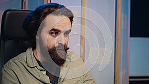 Computer scientist updating artificial intelligence machine learning algorithm