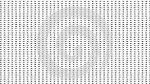 Computer screen animation with fast changing binary data.