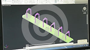 Computer Screen With Autocad - Engineering Design - Slider - Left To Right