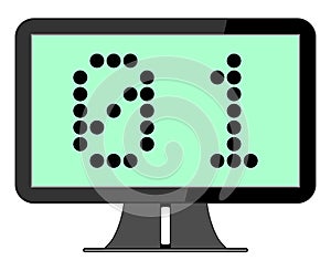 Computer Screen with Binary