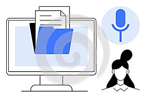 Digital File Management with Voice Command and User Interaction Concept