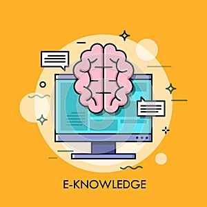 Computer screen and brain