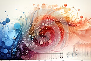A computer screen with a colorful design on it. Generative AI image.