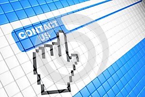 Computer screen with Contact Us Browser button