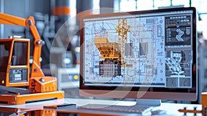 a computer screen displaying a CAD (Computer-Aided Design) software