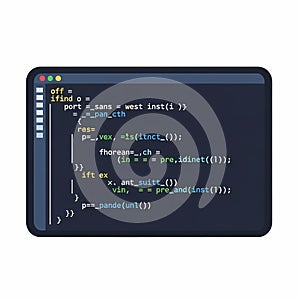 Computer screen displaying code snippet