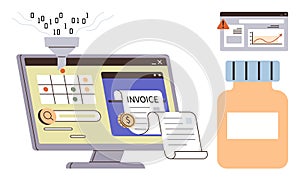 Digital Data Processing, Invoice Management, and Analytics with Financial Systems