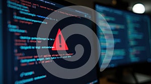 Computer screen displaying a system hacked alert message