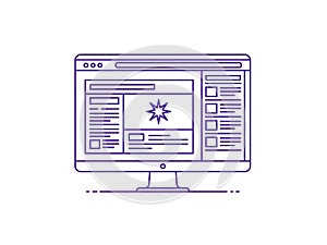 Computer screen displaying web page